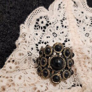Vintage whimsigoth multi stone ring